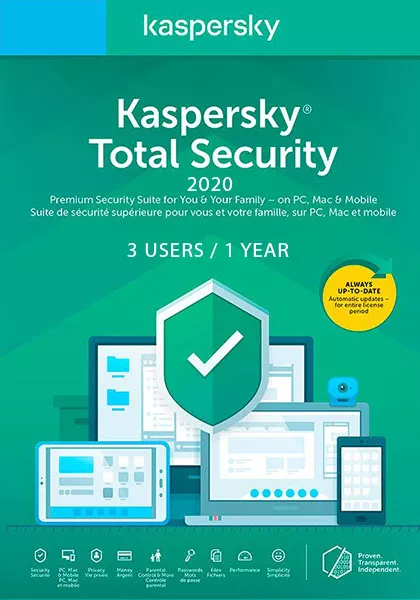 Kaspersky Total Security 2020 (3 Users / 1 Year)