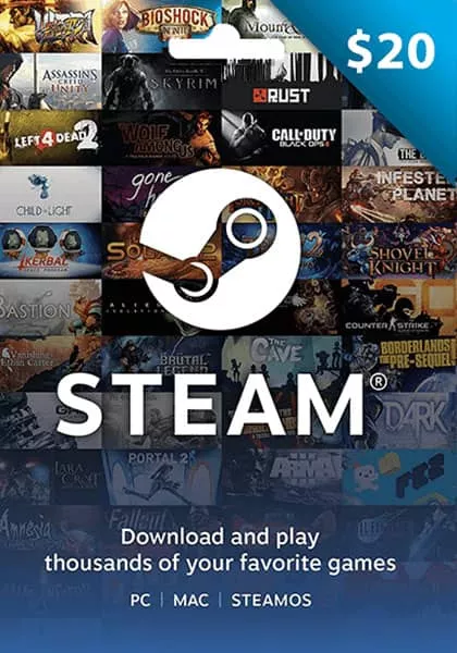 USA Steam 20 Dollar Gift Card